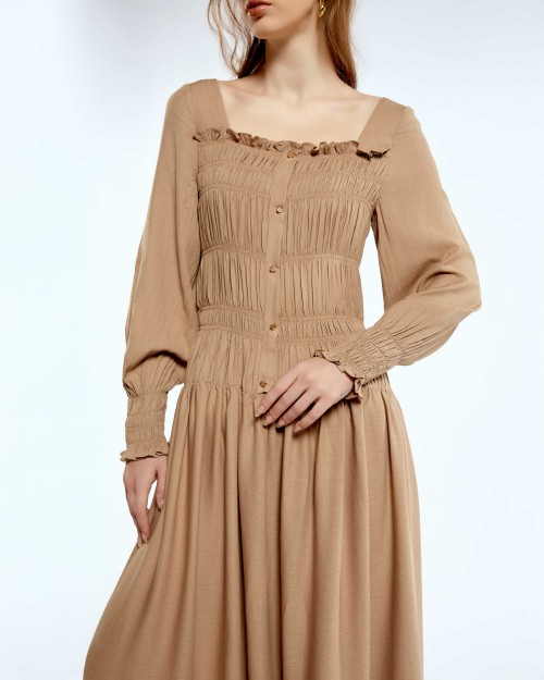 SIXDO Woven Flared Dress 2025